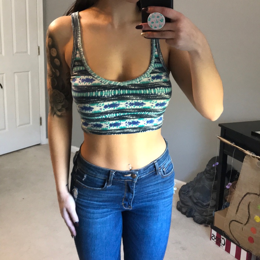 Blue/Teal Crop Top
